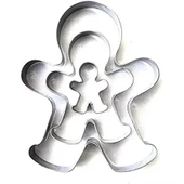 3B Trend 3 Parça Paslanmaz Metal Kurabiye Kalıbı Ginger Man Adam Kalıbı İnsan Kalıbı - 3