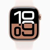Apple Watch Series 10 GPS 42mm Roze Altın Sarısı Alüminyum Kasa + Bulut Pembesi Spor Kordon - S/M - 3