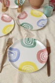 Keramika Etnik Hitit Pasta Tabağı 20 Cm 4 Adet 22550 - 3