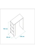 aden home senin evin senin dünyan MDF Beyaz Mutfak Masası, Mutfak Bar Masası, Mutfak Adası, Ada Mutfak Masası - 3