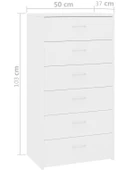 aden home senin evin senin dünyan Çekmeceli Şifonyer, Dresuar, %100 MDF Beyaz Şifonyer, Çekmeceli Dolap, Dosya Evrak Dolabı - 4