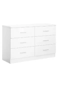 aden home senin evin senin dünyan 6 Çekmeceli Şifonyer, Dresuar, %100 MDF Beyaz Şifonyer, Yatak Odası Şifonyer, 75x110x40cm, MSFN11 - 8
