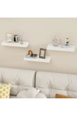aden home senin evin senin dünyan Beyaz MDF Uçan Duvar Rafı, Dekoratif Duvar Rafı, Banyo Mutfak Çocuk Odası Rafı, Ahşap Duvar Rafı - 3