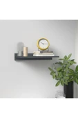 aden home senin evin senin dünyan Antrasit MDF Dekoratif Duvar Rafı, Ahşap Duvar Rafı, Uçan Duvar Rafı, Banyo Mutfak Çocuk Odası Rafı - 4