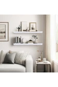 aden home senin evin senin dünyan Beyaz MDF Uçan Duvar Rafı, Dekoratif Duvar Rafı, Banyo Mutfak Çocuk Odası Rafı, Ahşap Duvar Rafı - 3