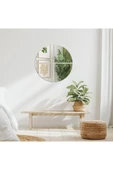 aden home senin evin senin dünyan Yuvarlak Duvar Aynası, Dekoratif Duvar Aynası, Salon Duvar Aynası, Antre Hol Banyo, - 6