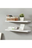 aden home senin evin senin dünyan Beyaz MDF Dekoratif Duvar Rafı, Ahşap Duvar Rafı, Uçan Duvar Rafı, Banyo Mutfak Çocuk Odası Rafı - 2