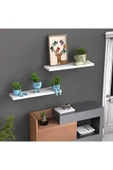 aden home senin evin senin dünyan Beyaz MDF Dekoratif Duvar Rafı, Ahşap Duvar Rafı, Uçan Duvar Rafı, Banyo Mutfak Çocuk Odası Rafı - 3