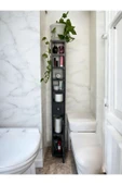 aden home senin evin senin dünyan WC Klozet Rafı, Tuvalet Kağıtlığı, %100 MDF Banyo Düzenleyici Raf, Banyo Lavabo Dolabı, WC Kağıtlık - 7
