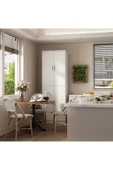 aden home senin evin senin dünyan 4 Kapaklı Mutfak Dolabı, MDF Beyaz Çok Amaçlı Dolap, Banyo Dolabı, Mutfak Kiler Erzak Dolabı - 8