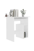 aden home senin evin senin dünyan %100 MDF Çalışma Masası, Bilgisayar Masası, Kitaplıklı Çalışma Masası, Beyaz Ders Çalışma Masası - 2