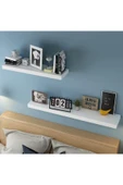 aden home senin evin senin dünyan Beyaz MDF Uçan Duvar Rafı, Dekoratif Duvar Rafı, Banyo Mutfak Çocuk Odası Rafı, Ahşap Duvar Rafı - 5
