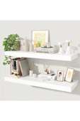 aden home senin evin senin dünyan Beyaz MDF Uçan Duvar Rafı, Dekoratif Duvar Rafı, Banyo Mutfak Çocuk Odası Rafı, Ahşap Duvar Rafı - 3