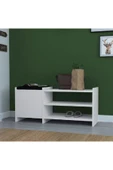 aden home senin evin senin dünyan Beyaz Ayakkabılık Dolabı, 100 MDF Ayakkabılık, Ayakkabı Standı, Kapı Önü Ayakkabılık - 1