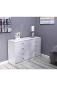 aden home senin evin senin dünyan 8 Çekmeceli Şifonyer, MDF Beyaz Şifonyer, Yatak Odası Şifonyer, Komodin Şifonyer, 90x110cm, MSFN01 - 2