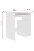 aden home senin evin senin dünyan %100 MDF Çalışma Masası, Bilgisayar Masası, Kitaplıklı Çalışma Masası, Beyaz Ders Çalışma Masası - 6