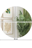 aden home senin evin senin dünyan Yuvarlak Duvar Aynası, Dekoratif Duvar Aynası, Salon Duvar Aynası, Antre Hol Banyo, - 7