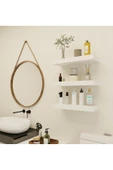 aden home senin evin senin dünyan Beyaz MDF Uçan Duvar Rafı, Dekoratif Duvar Rafı, Banyo Mutfak Çocuk Odası Rafı, Ahşap Duvar Rafı - 5