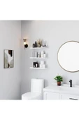 aden home senin evin senin dünyan Beyaz MDF Uçan Duvar Rafı, Dekoratif Duvar Rafı, Banyo Mutfak Çocuk Odası Rafı, Ahşap Duvar Rafı - 3