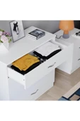 aden home senin evin senin dünyan 4 Çekmeceli Şifonyer, Dresuar, %100 MDF Beyaz Şifonyer, Yatak Odası Şifonyer, 74x75x37cm, MSFN12 - 4