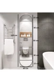 aden home senin evin senin dünyan Duvar Aynası, Oval Duvar Aynası, Asimetrik Boy Aynası, Salon Duvar Aynası, Antre Hol, Dekoratif Ayna - 4