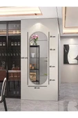 aden home senin evin senin dünyan Duvar Aynası, Oval Duvar Aynası, Asimetrik Boy Aynası, Salon Duvar Aynası, Antre Hol, Dekoratif Ayna - 2