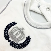 Sema Baby Prens Lüks 5 Parça Hastane Çıkışı Zıbın Seti - Lacivert thumbnail 2