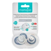 Mamajoo Sterilizasyon & Saklama Kutulu Black & Pearl Desenli İkili Ortodontik Emzik Gece & Gündüz / 0 Ay+ thumbnail 7
