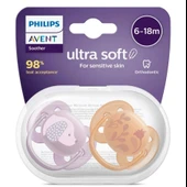 Philips Avent Ultra Soft Yumuşak 2li Emzik 6-18 Ay - SCF091/18 thumbnail 2