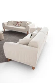 EDSY HOME Armoni 3+3+1+1 Koltuk Takımı Krem - 3