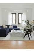 EDSY HOME Mira Relax 4 Modül Köşe Koltuk ( LACİVERT ) Keten Kumaş - 3