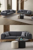 EDSY HOME Rebull 3+3 Koltuk Takımı Antrasit - 1