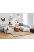 EDSY HOME Mira Relax 4 Modül Köşe Koltuk ( GRİ ) Keten Kumaş thumbnail 2