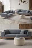 EDSY HOME Rebull 3+3 Koltuk Takımı Gri - 1