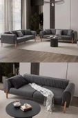 EDSY HOME Galata 3 3 Koltuk Takımı Antrasit - 1