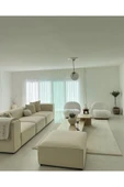 EDSY HOME Relaxing Linda Köşe Takımı 4 Modüllü Krem Bukle Kumaş - 1