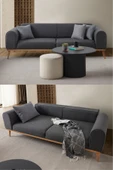 EDSY HOME Rebul 3'lü Koltuk Antrasit - 1