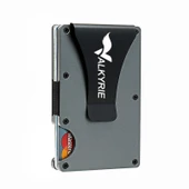 Valkyrie RFID Korumalı Alüminyum Metal 20 Kart Kapasiteli İnce Hafif Güvenli Kartlık Gri - 8
