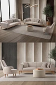 EDSY HOME Rebull 3+3+1 Koltuk Takımı Sütlü Kahve - 1