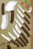 Sürmene Silver Serisi Kahve Sap Mutfak Bıçak Seti Et Ekmek Sebze Meyve Bıçağı 10 Lu Set ( Srm-19) - 1