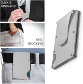 Valkyrie RFID Korumalı Alüminyum Metal 20 Kart Kapasiteli İnce Hafif Güvenli Kartlık Gümüş - 7