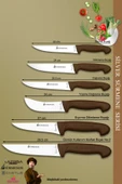 Sürmene Silver Serisi Kahve Sap Mutfak Bıçak Seti Et Ekmek Sebze Meyve Bıçağı 6 Lı Set (srm-028) - 2