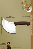 Sürmene Silver Serisi Kahve Sap Mutfak Bıçak Hilal Börek Bıçağı Pizza Pide Bıçağı ( Srm-20 ) - 2