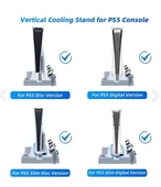 PS5 FAT SLİM UYUMLU MULTİ ÖZELLİKLİ SOĞUTUCU DİKEY FAN DOBE TP5-3532B - 4
