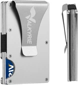 Valkyrie RFID Korumalı Alüminyum Metal 20 Kart Kapasiteli İnce Hafif Güvenli Kartlık Gümüş - 1