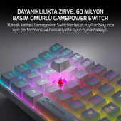 Gamepower Lyra 60M RGB TKL Blue Switch Kablolu Klavye - Beyaz thumbnail 4