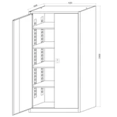 Çelik Dosya Dolabı Metal Dolap Ofis Dolapları 92x60x180 - 6