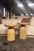 BRBSTORE bohem 2'li ceviz mantar sehpa - 1