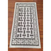 Pamuklu Bukle Lüks Kilim (80x150)-Luma Kreme Kahve - 1