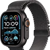 Apple Watch Ultra 2 GPS + Cellular 49mm Black Titanium Case with Black Titanium Milanese Loop - L - 1